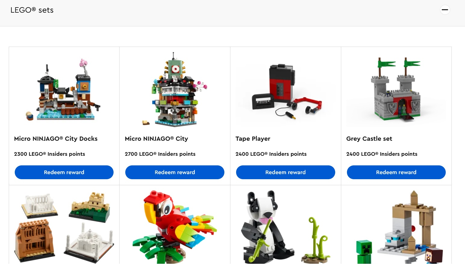 Lego Insiders are Offered Exclusive Sets